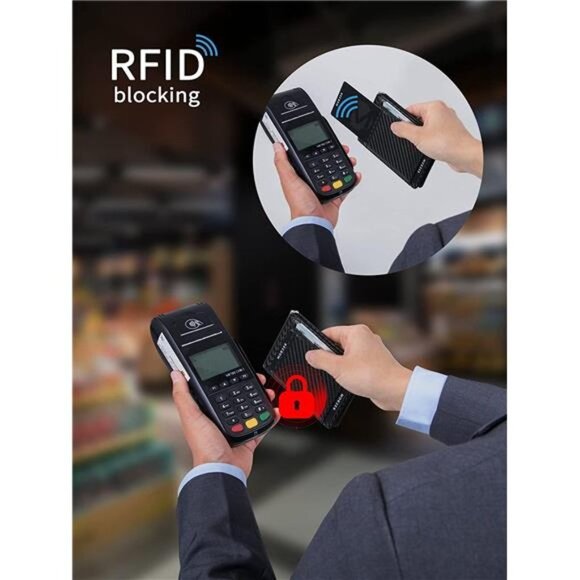 AirTag Wallet Men Slim Minimalist Bifold Wallet With AirTag Holder RFID Blocking - Picture 4 of 7